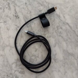 Morphe Black USB-C to Micro-USB Braided Charging Cable